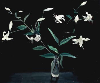Still life with lillies by 
																	Patrick Procktor