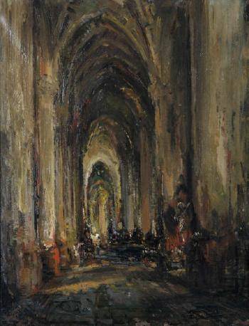Intérieur d’église by 
																	Frans Ros