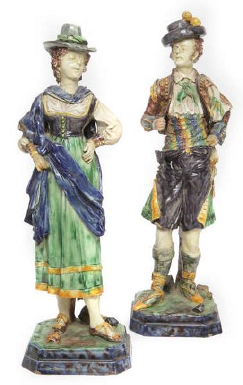 Figures vêtues de manière traditionelle de Tirol by 
																	Eugene Ladreyt