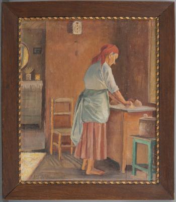 Woman baking by 
																			Anna Sahlsten