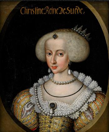 Porträtt av drottning Kristina - bröstbild by 
																			Jakob Elbfas