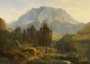 Mountains In The Alps by 
																	August Friedrich Wilhelm Nothnagel