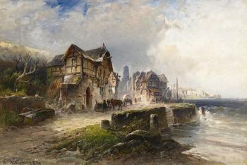 Fishing Village In Brittany by 
																	Nicolai Astudin