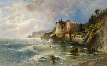 On The Ligurian Coast In Sori by 
																	Nicolai Astudin