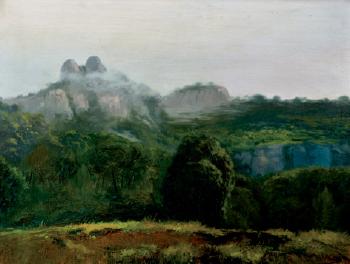 Vista de Montserrat by 
																	Joaquin Vancells