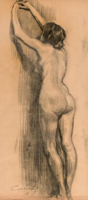 Desnudo femenino de espaldas by 
																	Ricardo Canals y Llambi