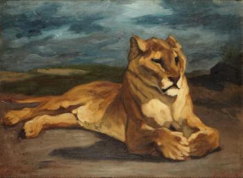 Lionne by 
																	Auguste Andre Lancon