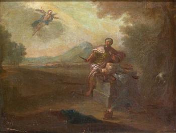 Opferung Isaaks durch Abraham. Jephta und seine Tochter by 
																			Joseph Esperling