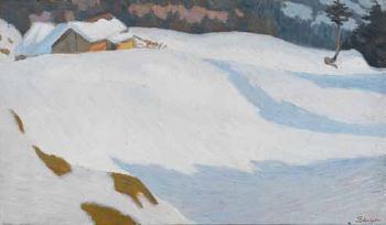 Winter auf Hasliberg - Schneeschmelze by 
																	Franz Jakob Elmiger