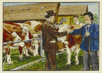 Der Kuhhandel by 
																	Johann Georg Zahndler