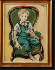 Jeune garçon assis dans un fauteuil by 
																	Serge Creuz