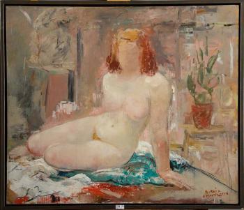 Femme nue assise by 
																	Marnix d'Haveloose