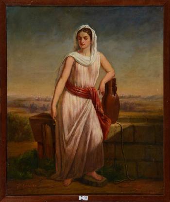 Jeune femme au puits by 
																	Joaquin Espalter y Rull