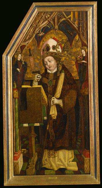 Saint Ambrose With Saint Florien And Saint George; Saint Erasmus With Saint Margaret And Saint Dorothea by 
																			Simon von Taisten