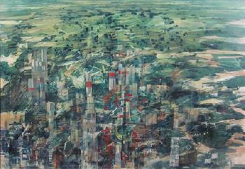 Landscape with Buildings by 
																	David Walker-Barker