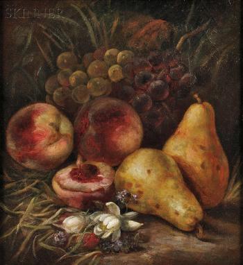 Still Life with Fruit en Plein Air by 
																	Elizabeth Gilbert Jerome