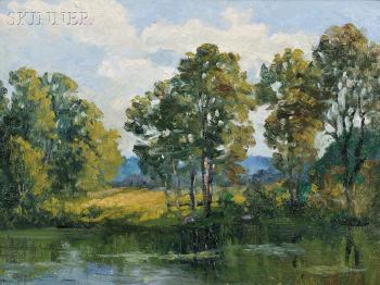 River in Summer by 
																			Paul E Saling