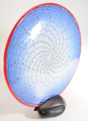 Circular Glass Sculpture by 
																			Dan and Joi LaChaussee