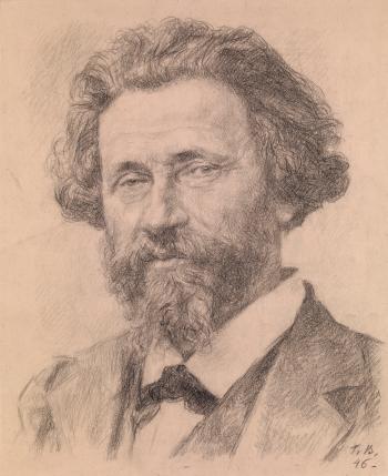 Portrait of Ilya Repin by 
																	Georgy Semenovich Vereisky