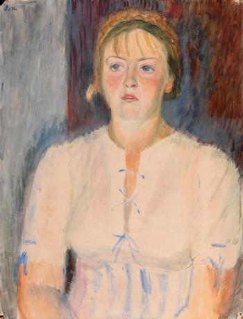 Portrait of the Artist Ksenia Kupetsio by 
																	Ada Varnovitskaya