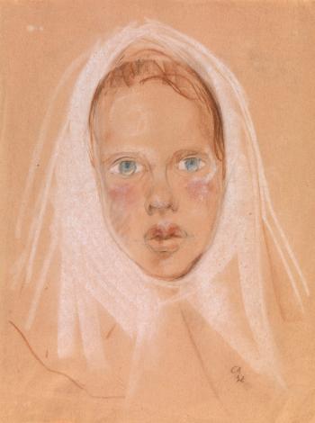 Portrait of a girl by 
																	Nikolai Pavlovich Akimov