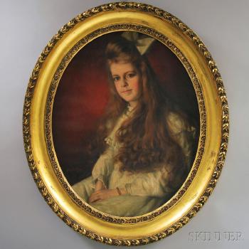 Portrait of a Young Girl in White by 
																			Carl Fredrik von Saltza