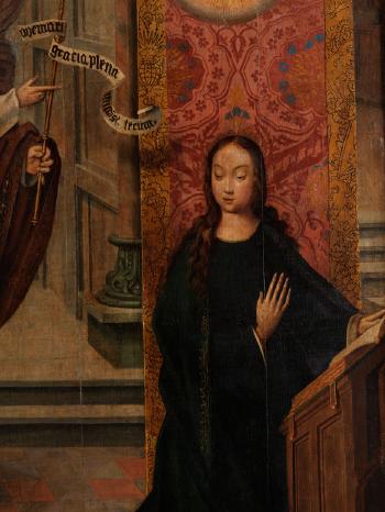 Vermählung Mariens mit dem Heiligen Josef. Die Verkündigung by 
																			Jacob Cornelisz van Oostsanen