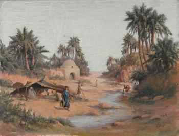 Campement au bord de l’Oued (Bou Saada) by 
																	Jean Frix