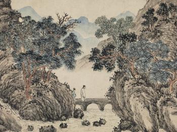 Hermits in Mountain by 
																			 Zhu Yunming