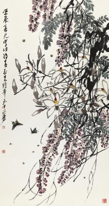 Orchid And Wisteria by 
																	 Guo Shifu