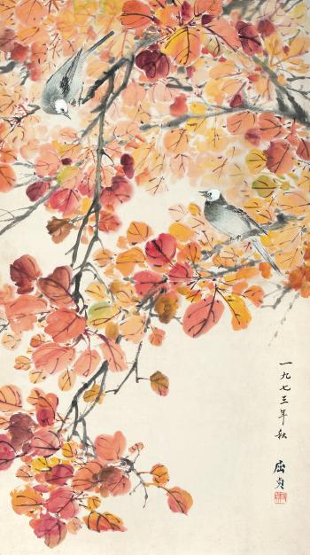 Birds And Red by 
																	 Qu Zhen