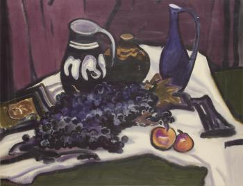 Purple table by 
																	Gavriil Kondratievitsh Malysh