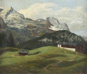 Alpspitze und Zugspitze (vom Eckbauer) by 
																	Rudolf Alfred Jaumann