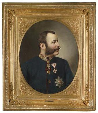 Erzherzog Friedrich (1856-1936) -Porträt in Uniform mit Ordensschmuck by 
																	Karl Atzger