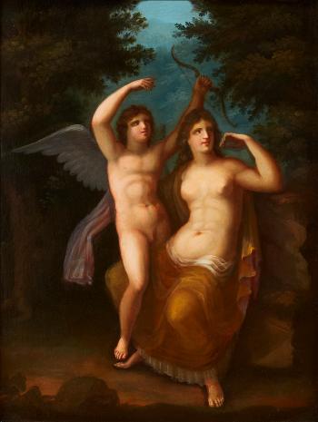Venus och Amor by 
																			Jonas Akerstrom