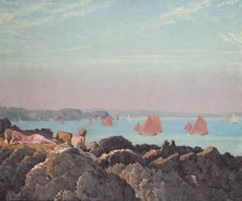 On the cliff-tops, Mevagissey by 
																	Philip Douglas Maclagan