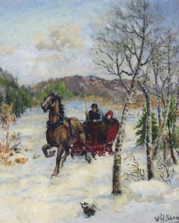 An Afternoon Sleigh Ride by 
																	William Harvey Sadd