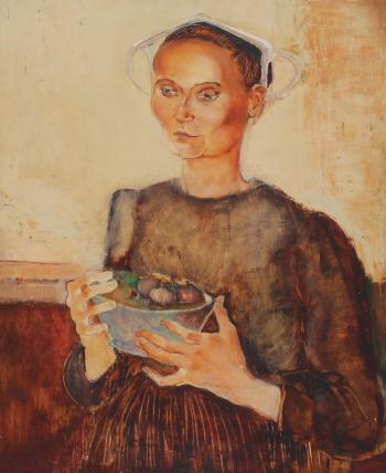 Portrait Of A Breton Woman by 
																	Lillian Freiman