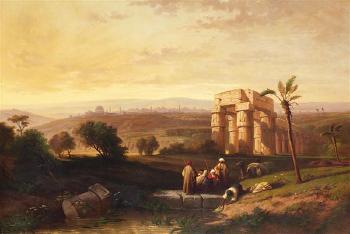 Ruines en Égypte by 
																	 Orientalist School