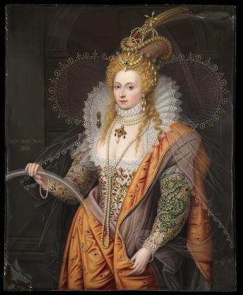 The Rainbow Portrait (Portrait of Queen Elizabeth I) (1533 - 1603) by 
																			Henry Bone