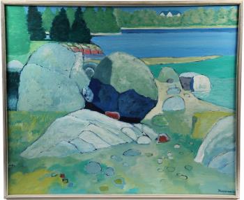 Rocks, Greenlaw Cove by 
																			Howard Fussiner