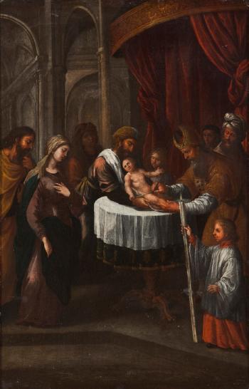 Circumcision of Child Jesus by 
																	Jose de Avelar Rebelo