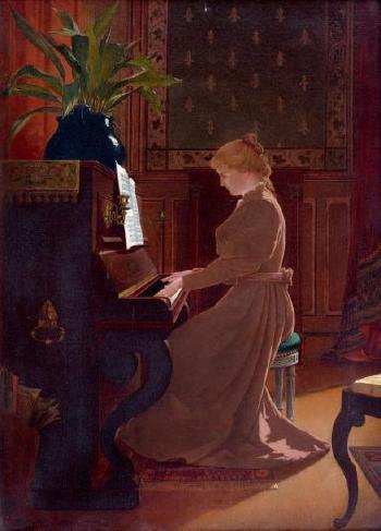 Au piano by 
																	Henri Taurel