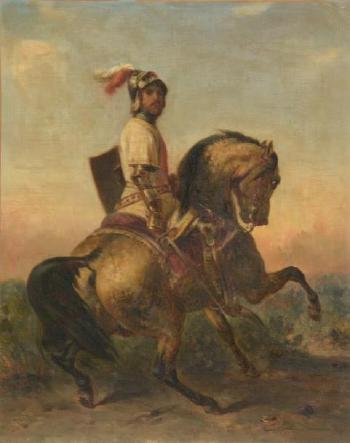 Cavalier médiéval en armure by 
																	Francois-Emile de Lansac