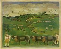 Der Alpauftrieb (Sending The Livestock Up The Mountains) by 
																	Franz Anton Haim