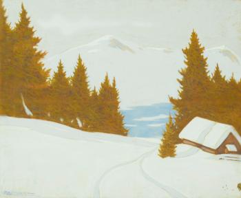 Landscape From Vancouver Island; Snowscene From Jasper Park, Alberta by 
																			Halfred Tygesen