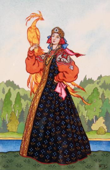 The princess and the firebird by 
																			Boris Vasilevich Zvorykin