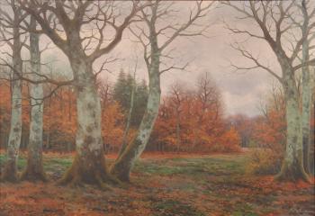 Autumn landscape by 
																			Karl Emil Lundgreen