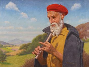 Shepherd with flute by 
																			Pap Domokos