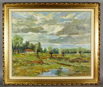 Landscape with house by 
																			Robert F Vacik